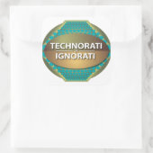 Technorati vs Ignorati Vierkante Sticker (Tas)