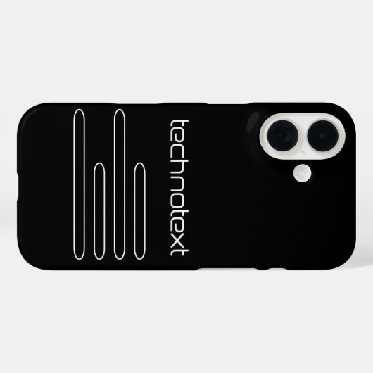 Technotext Techno Text Logo Case-Mate iPhone Case (Achterkant (horizontaal))