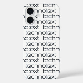 Technotext Techno Text Logo iPhone 16 Hoesje