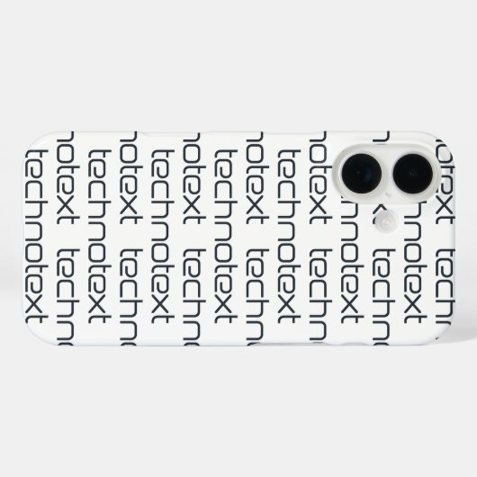 Technotext Techno Text Logo Case-Mate iPhone Case (Achterkant (horizontaal))