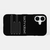 Technotext Techno Text Logo iPhone 16 Hoesje (Achterkant horizontaal)