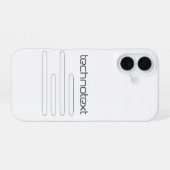 Technotext Techno Text Logo iPhone 16 Hoesje (Achterkant horizontaal)