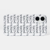 Technotext Techno Text Logo iPhone 16 Hoesje (Achterkant horizontaal)