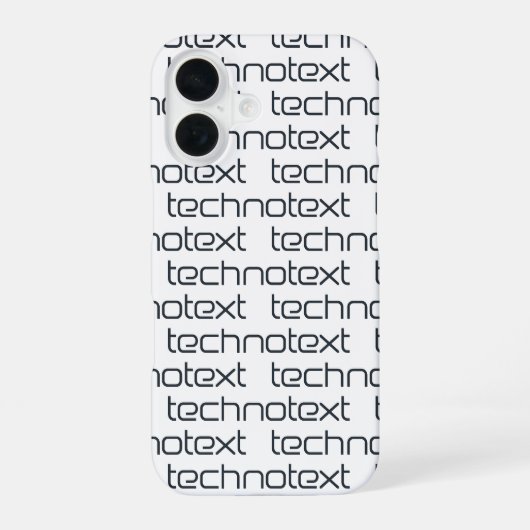 Technotext Techno Text Logo iPhone 16 Hoesje (Achterkant)