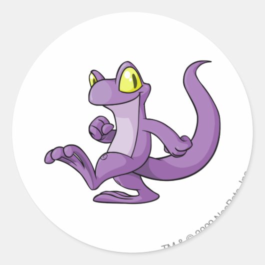 Techo Paars Ronde Sticker (Voorkant)