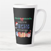 Techs Santa kijkt Latte Mok (Rechts)