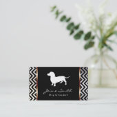 Teckel 3 | hondentrimmer visitekaartje (Staand voorkant)