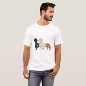 Teckel 4 juli Hondenliefhebber Mannen vrouwen USA  T-shirt (Voorkant volledig)