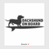 Teckel aan boord - Surfing Dog Car Sticker (Vel)