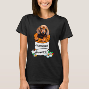 Teckel Antidepressiva Schattige Hond T-shirt