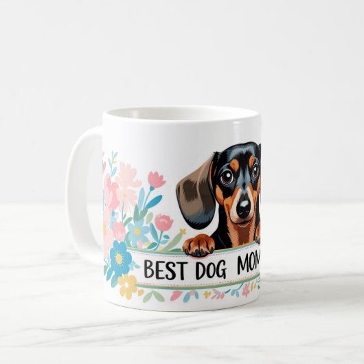 Teckel Beste Hond Mama Ooit Koffiemok (Voorkant links)