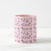 Teckel Bloemenpioenen voor Tea Mok Doxie Moms (Midden)