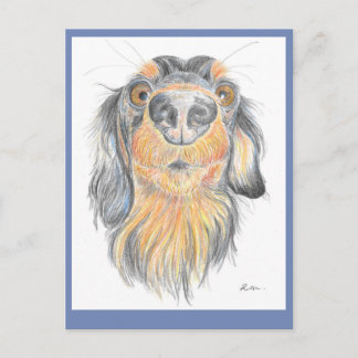 teckel-briefkaart briefkaart