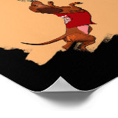 Teckel Chiweenie Wiener Hond spelen Bysketbyll Poster (Hoek)