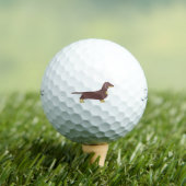 teckel chocolade en tan silhouet golfballen (Insitu Shirt)
