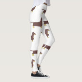 teckel chocolade en tan silhouet leggings (Rechts)