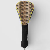 Teckel Crème ogen Golfheadcover (Voorkant)