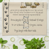 Teckel Crossbreed Cartoon Dog Quotes Keuken Theedoek (Gevouwen)
