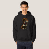 Teckel Dachshund Motif Hoodie (Voorkant volledig)