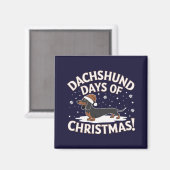 Teckel dagen van Kerstmis! Magneet (Voorkant / Achterkant)