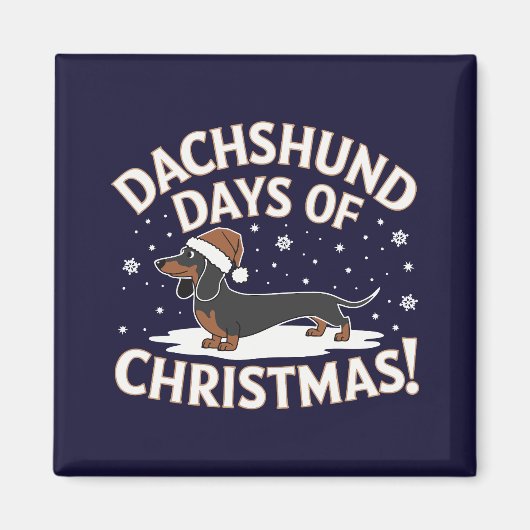 Teckel dagen van Kerstmis! Magneet (Voorkant)