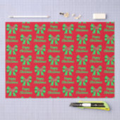 Teckel Daxie Christmas Dog & Bow Red Tissuepapier (Craft)