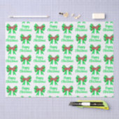 Teckel Daxie Christmas Dog & Bow White Tissuepapier (Craft)
