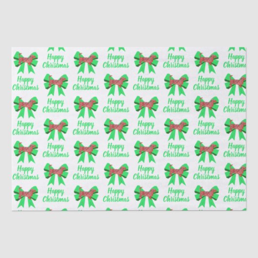 Teckel Daxie Christmas Dog & Bow White Tissuepapier (Voorkant)