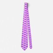 Teckel Daxie Hond Roze Silhouet Roze Hals Stropdas (Voorkant)
