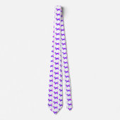 Teckel Daxie Hond Roze Silhouet Witte Hals Stropdas (Voorkant)