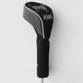 Teckel / Daxie Schattige Silhouette Y & B Grid Golfheadcover (Schuin)