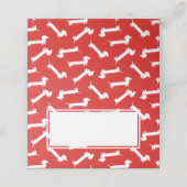 Teckel Diner Party Schattigee tafel Zitplaatsen Plaatskaartje (Buitenkant ongevouwen)