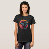 Teckel Dog Vaporwave Synthwave 70s 80s T-shirt (Voorkant volledig)