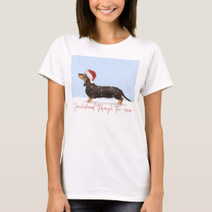 TECKEL DOOR DE SNEEUW Schattigee Kerst T-shirt