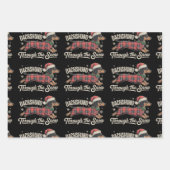 Teckel door de sneeuwhond Kerstspel Inpakpapier Vel (Voorkant)