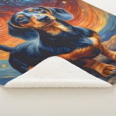 Teckel Doxie Weiner Dog Artsy Sherpa Deken (3/4)