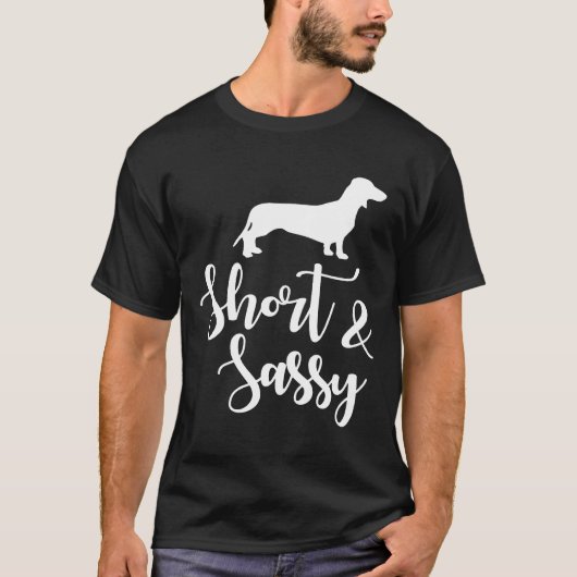 Teckel Eigenaar Shirt Korte Amp Sassy Doxie Schatt (Voorkant)