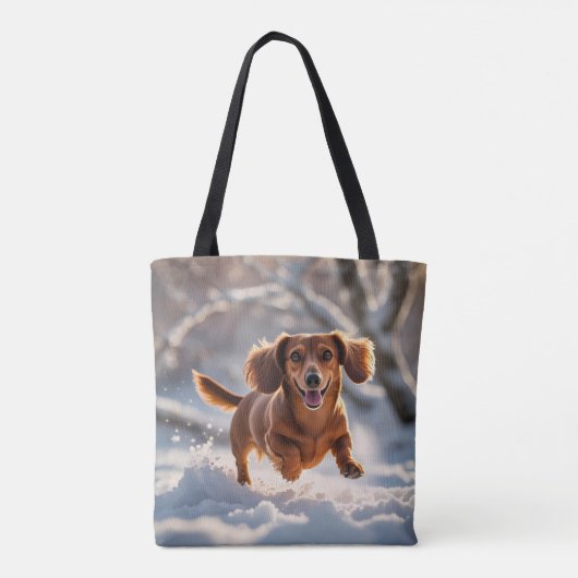 Teckel Elegante Canvas tas (Achterkant)