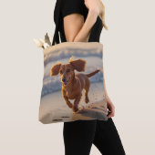 Teckel Elegante Canvas tas (Dichtbij)