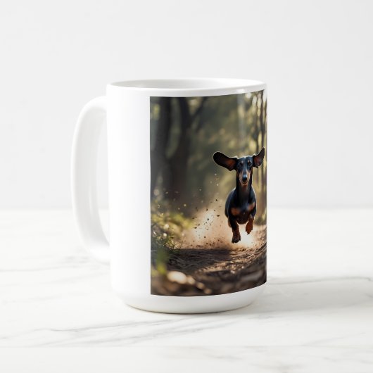 Teckel Elegante Koffie Mok (Voorkant links)