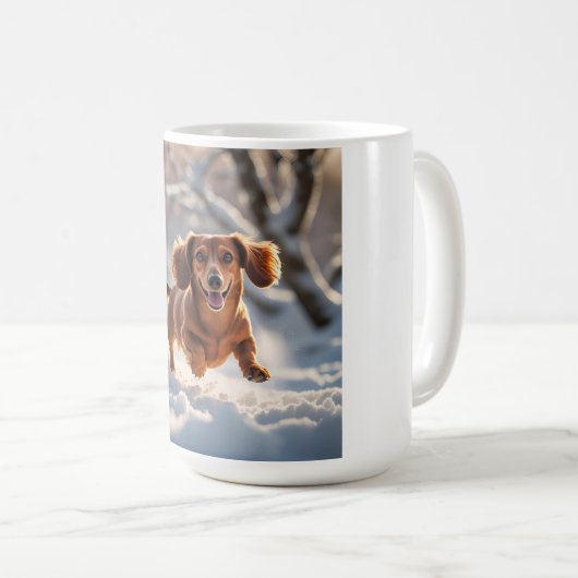 Teckel Elegante Koffie Mok (Voorkant rechts)