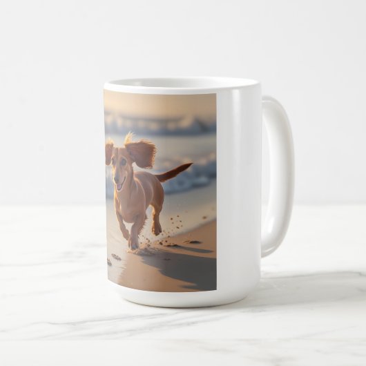 Teckel Elegante Koffie Mok (Voorkant rechts)