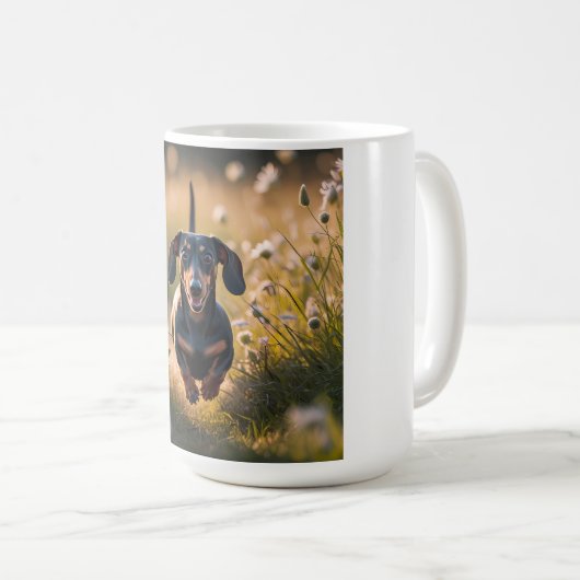 Teckel Elegante Koffie Mok (Voorkant rechts)