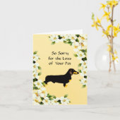 Teckel en Dogwood - Sympathie Kaart (Gele Bloem)