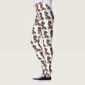 teckel en tan-cartoon leggings (Links)