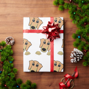 teckel fawn and tan peeking cartoon cadeaupapier