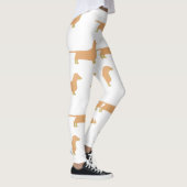 teckel fawn en tan silhouet leggings (Rechts)