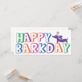 Teckel Gelukkige Verjaardag Kaart Lang (Voorkant / Achterkant in situ)