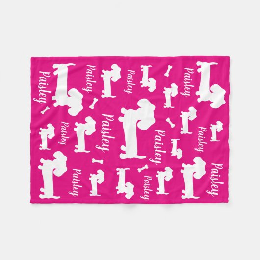 Teckel gepersonaliseerde hondendeken aanpassen fleece deken (Voorkant (Horizontaal))