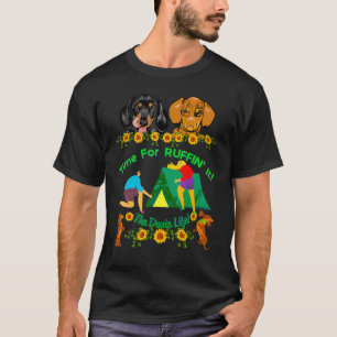 Teckel Grappig Wiener Hond Schattige Huisdier Camp T-shirt